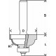 Фреза для формирования кромок F, 8 мм, R1 6,3 мм, D 28,5 мм, L 13,2 мм, G 54 мм